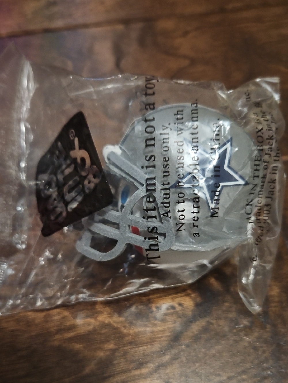 2003 NFL Dallas Cowboys Silver Helmet Car Antennae NWT